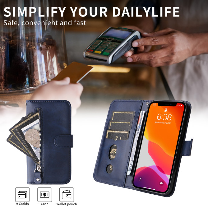 Housse Samsung Galaxy A37 Portefeuille Fermeture Éclair