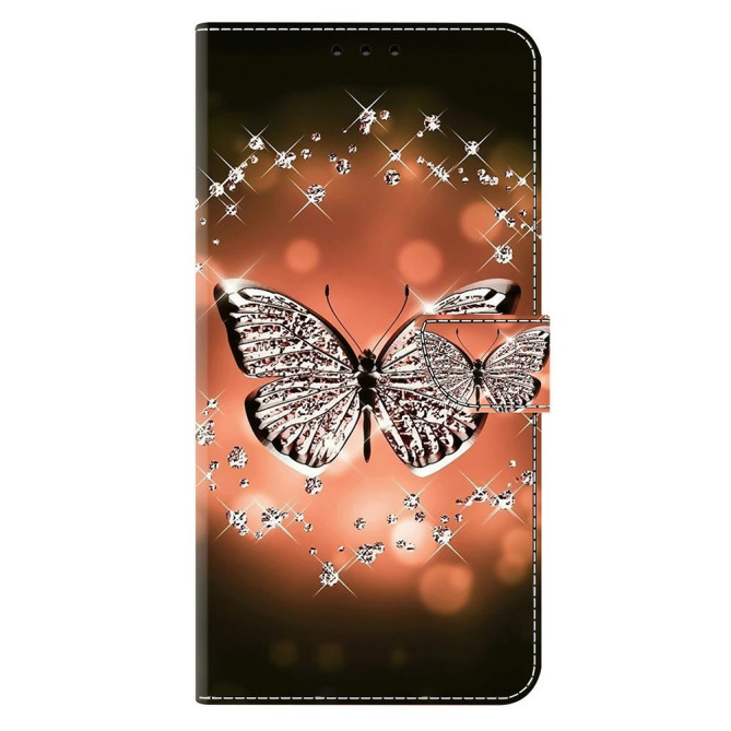 Housse Samsung Galaxy A37 Papillon Cristal Portefeuille Support