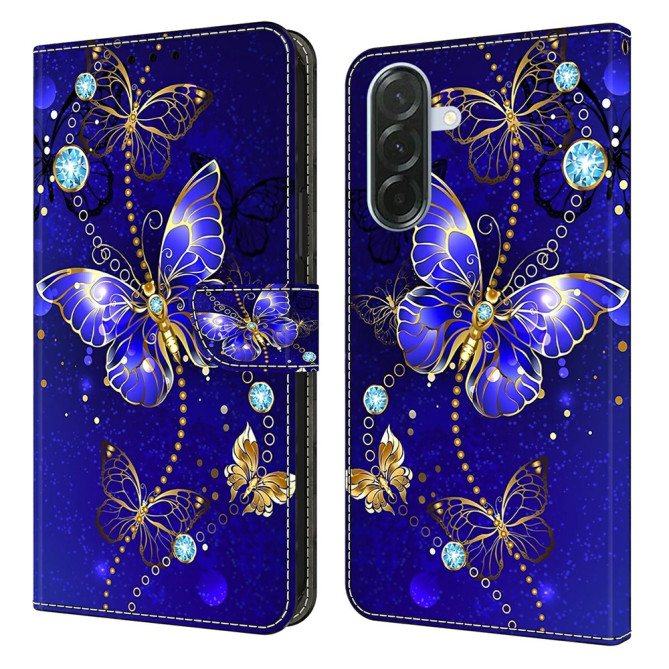 Housse Samsung Galaxy A37 Papillon Diamant Portefeuille Support ALBA