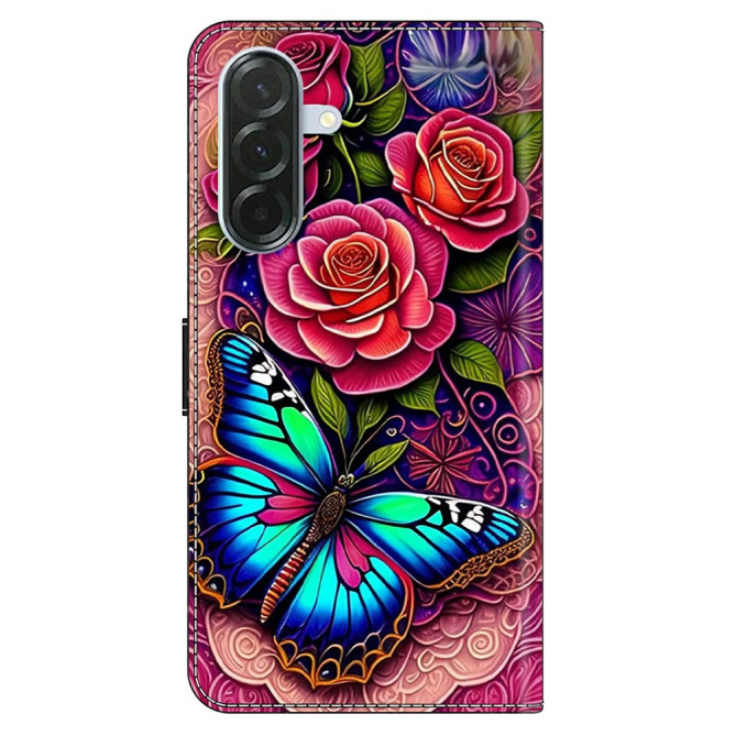Housse Samsung Galaxy A37 Papillon Coloré Portefeuille Support