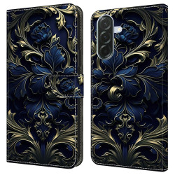 Housse Samsung Galaxy A37 Blue Flower Portefeuille Support