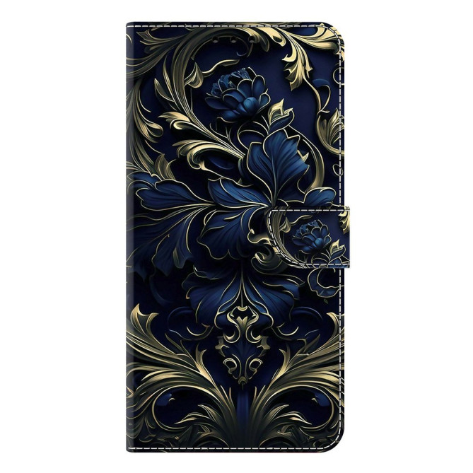 Housse Samsung Galaxy A37 Blue Flower Portefeuille Support