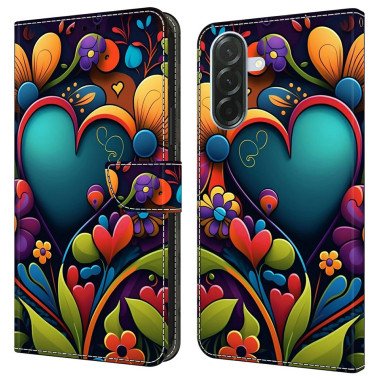 Housse Samsung Galaxy A37 Paint Flower Portefeuille Support