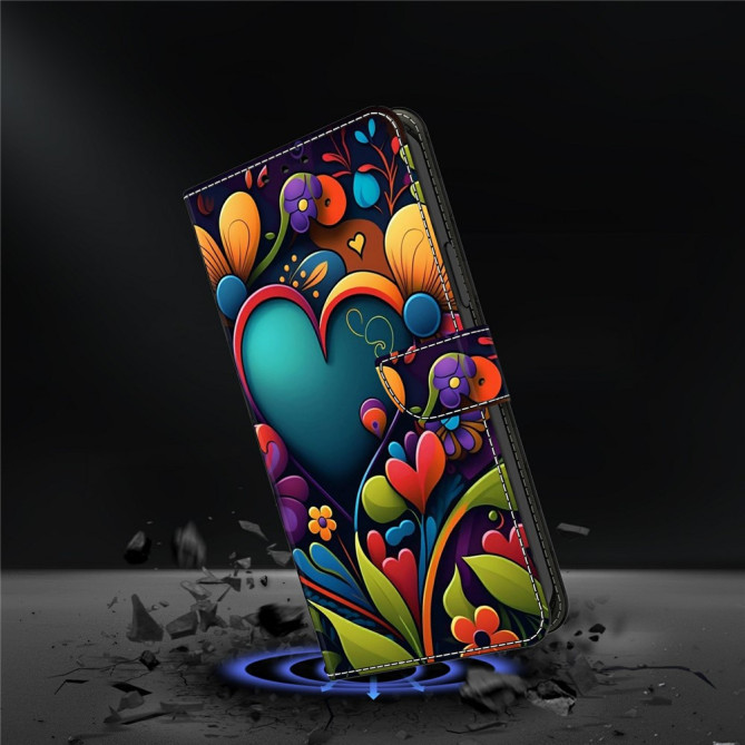 Housse Samsung Galaxy A37 Paint Flower Portefeuille Support