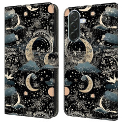 Housse Samsung Galaxy A37 Lune Portefeuille Support