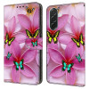 Housse Samsung Galaxy A37 Papillon Floral Portefeuille Support BRIA