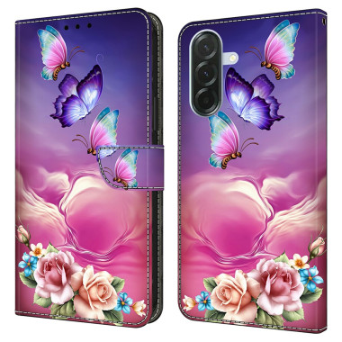 Housse Samsung Galaxy A37 Papillon Floral Portefeuille Support CARA