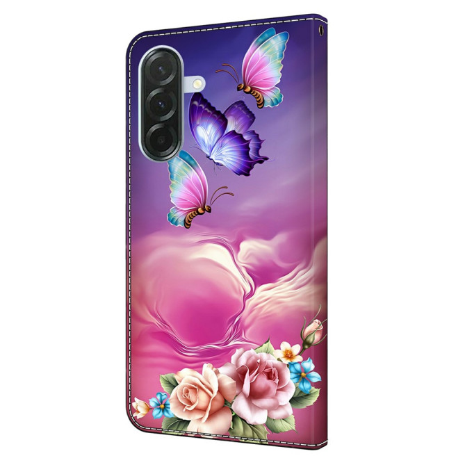 Housse Samsung Galaxy A37 Papillon Floral Portefeuille Support CARA