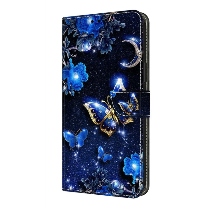 Housse Samsung Galaxy A37 Papillon Brillant Portefeuille Support