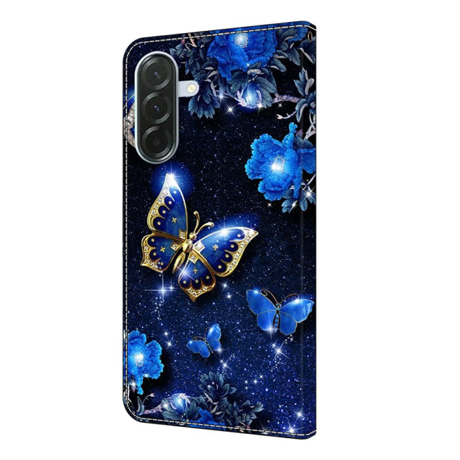 Housse Samsung Galaxy A37 Papillon Brillant Portefeuille Support