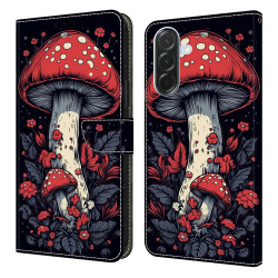 Housse Samsung Galaxy A37 Champignon Portefeuille Support
