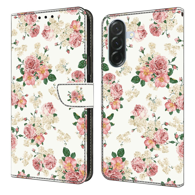 Housse Samsung Galaxy A37 Pivoine Portefeuille Support