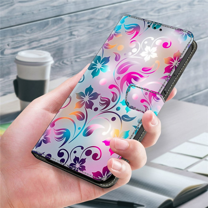 Housse Samsung Galaxy A37 Craft Flowers Portefeuille Support