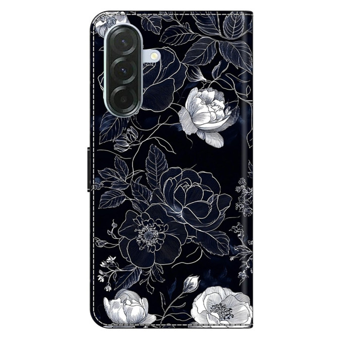 Housse Samsung Galaxy A37 Vintage Flowers Portefeuille Support