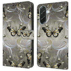 Housse Samsung Galaxy A37 Papillon Dentelle Portefeuille Support