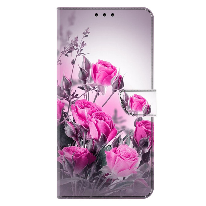 Housse Samsung Galaxy A37 Fleurs Violettes Portefeuille Support ALBA
