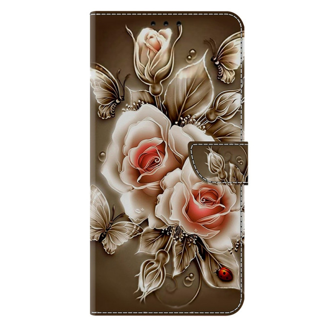 Housse Samsung Galaxy A37 Brown Rose Portefeuille Support