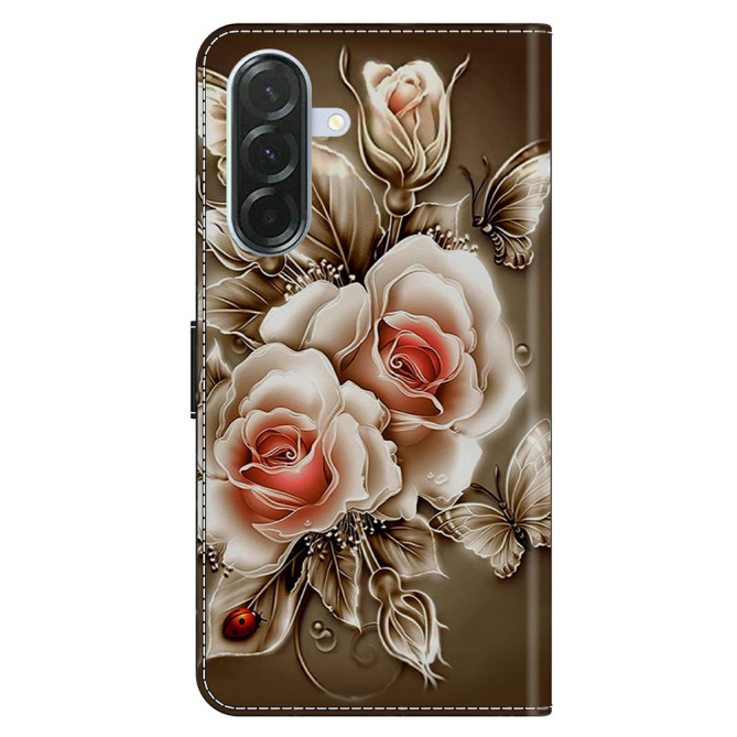 Housse Samsung Galaxy A37 Brown Rose Portefeuille Support