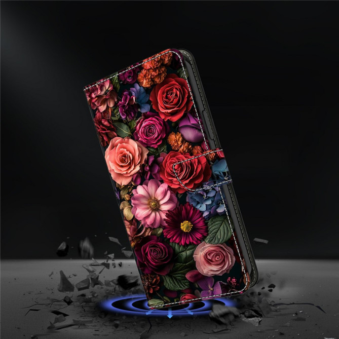 Housse Samsung Galaxy A37 Floral Portefeuille Support BRIA