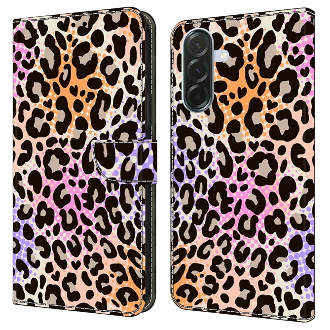 Housse Samsung Galaxy A37 Simili Cuir Portefeuille Support Léopard