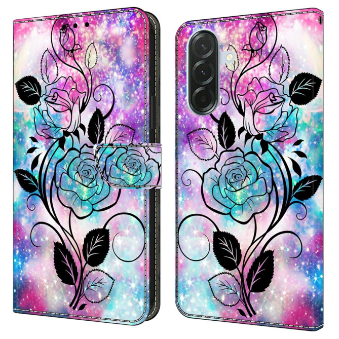 Housse Samsung Galaxy A37 Rose au Crayon Portefeuille Support