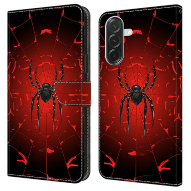 Housse Samsung Galaxy A37 Araignée Noire Portefeuille Support