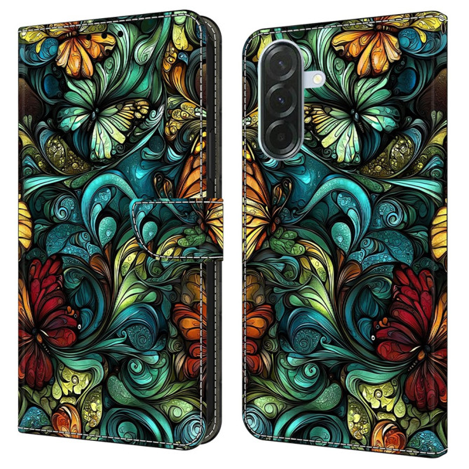 Housse Samsung Galaxy A37 Aquarelle Floral Portefeuille Support