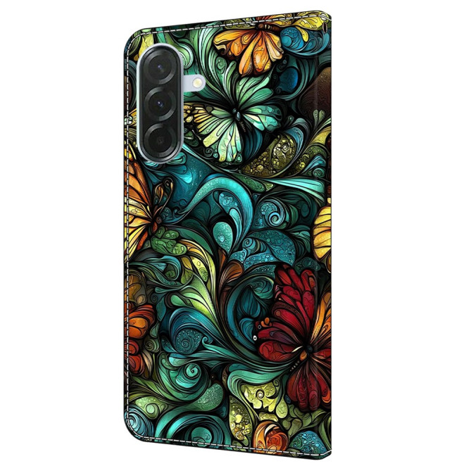 Housse Samsung Galaxy A37 Aquarelle Floral Portefeuille Support