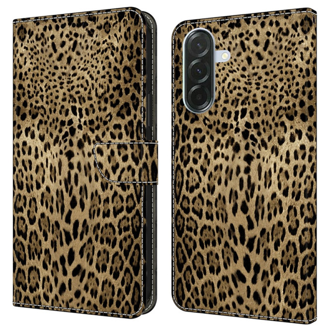 Housse Samsung Galaxy A37 Simili Cuir Portefeuille Support Léopard ALBA