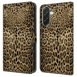 Housse Samsung Galaxy A37 Simili Cuir Portefeuille Support Léopard ALBA