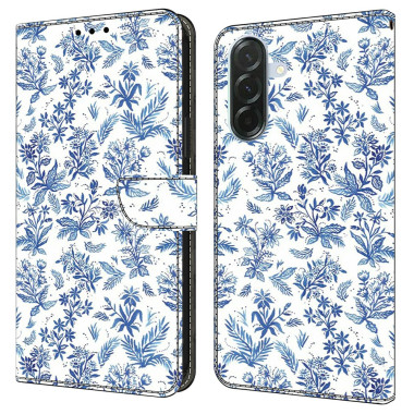 Housse Samsung Galaxy A37 Champ de Fleurs Portefeuille Support