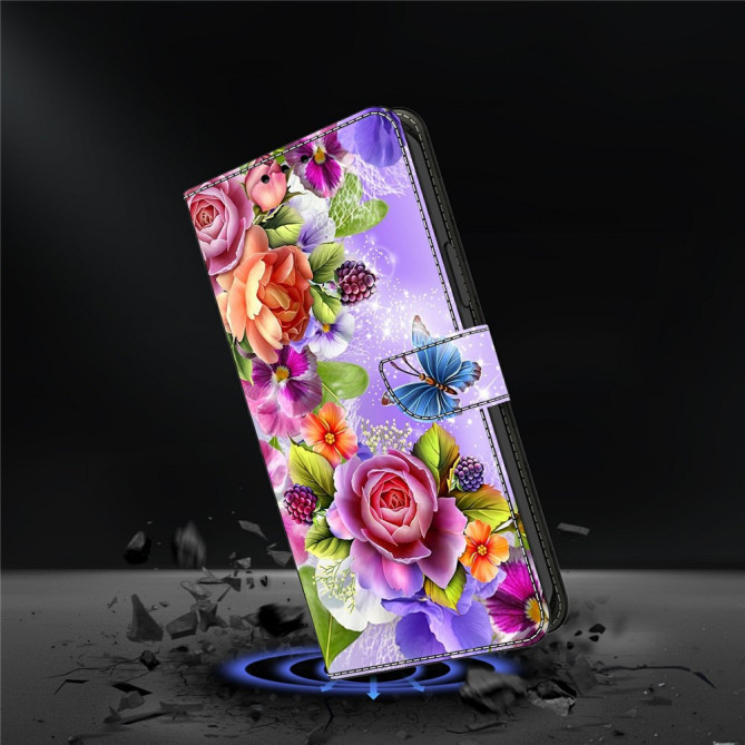 Housse Samsung Galaxy A37 Flowers Portefeuille Support