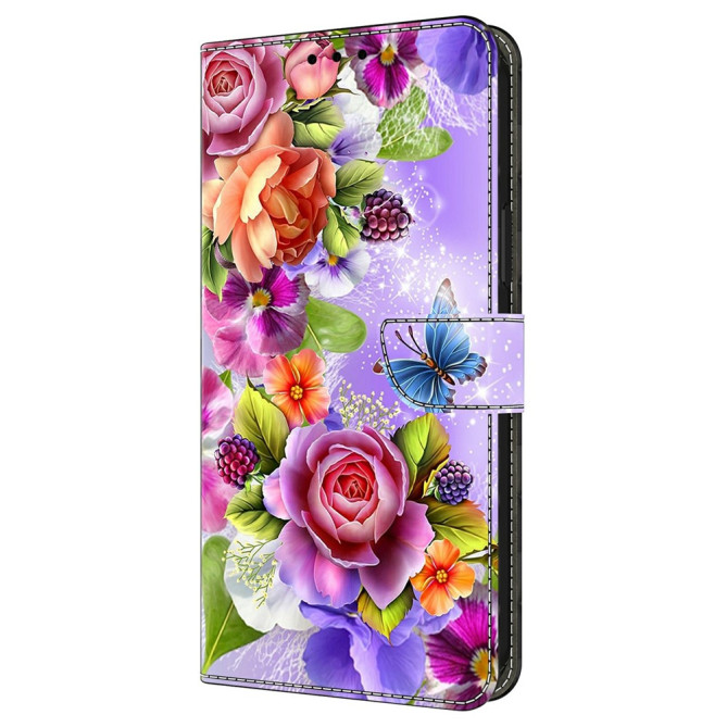Housse Samsung Galaxy A37 Flowers Portefeuille Support