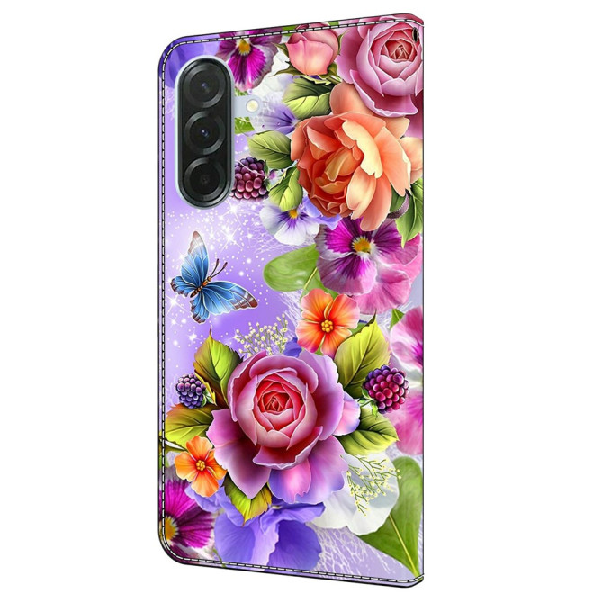Housse Samsung Galaxy A37 Flowers Portefeuille Support