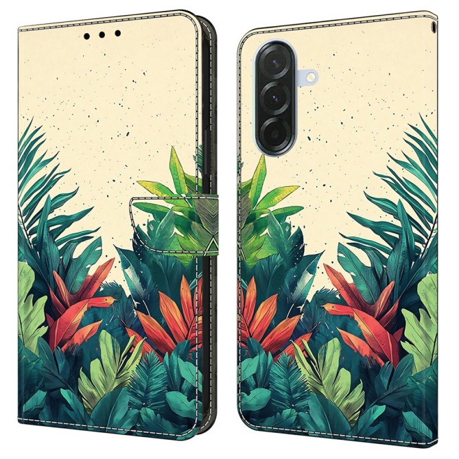 Housse Samsung Galaxy A37 Feuilles Portefeuille Support