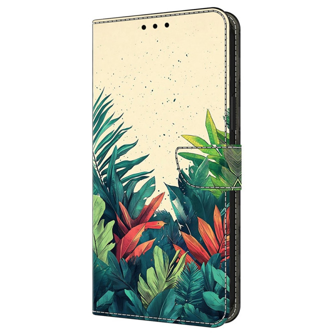 Housse Samsung Galaxy A37 Feuilles Portefeuille Support