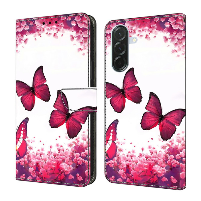 Housse Samsung Galaxy A37 Papillon Rouge Portefeuille Support