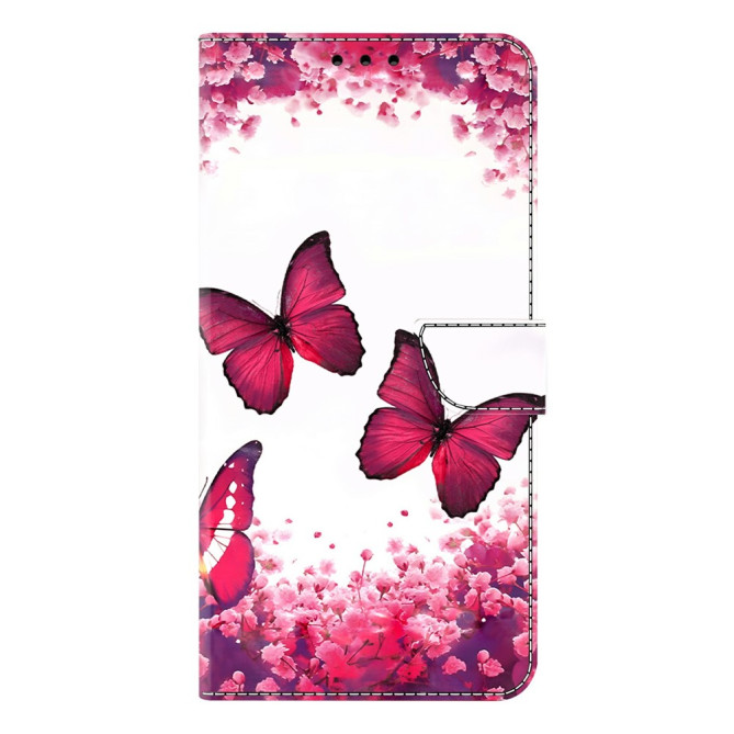 Housse Samsung Galaxy A37 Papillon Rouge Portefeuille Support