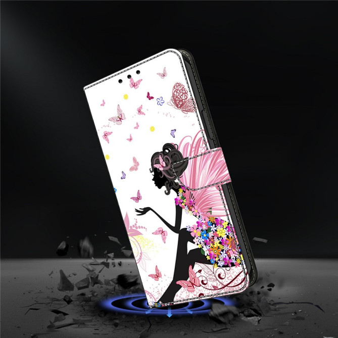 Housse Samsung Galaxy A37 Papillon Femme Portefeuille Support
