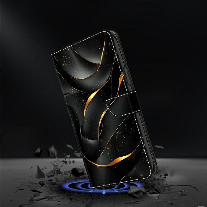 Housse Samsung Galaxy A37 Golden Ribbon Portefeuille Support