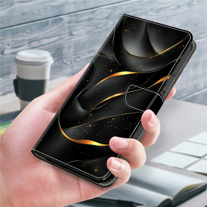 Housse Samsung Galaxy A37 Golden Ribbon Portefeuille Support