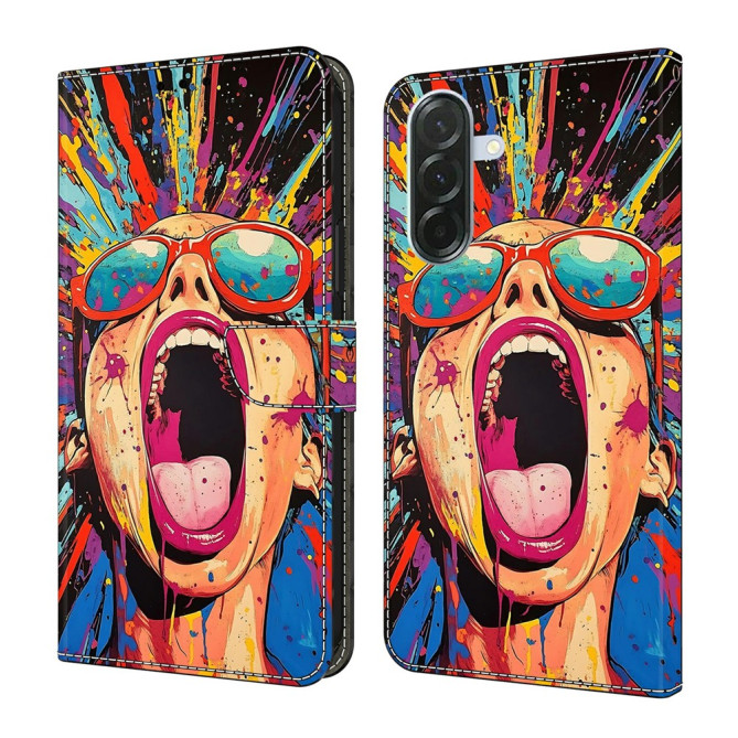 Housse Samsung Galaxy A37 Graffiti Scream Portefeuille Support