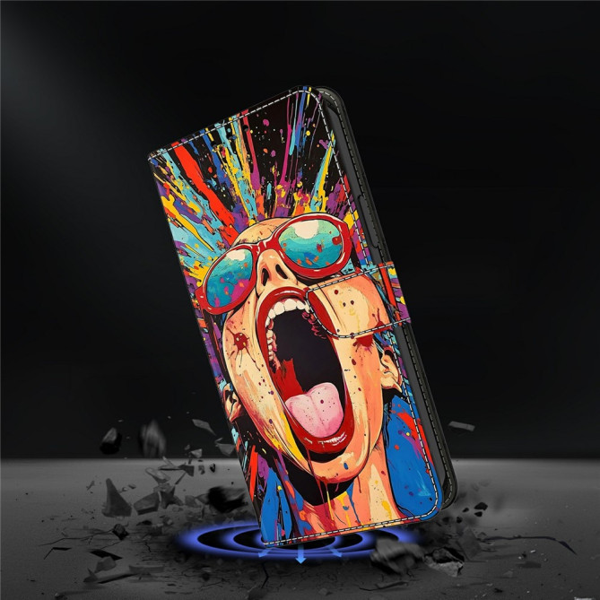 Housse Samsung Galaxy A37 Graffiti Scream Portefeuille Support