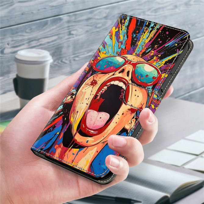 Housse Samsung Galaxy A37 Graffiti Scream Portefeuille Support