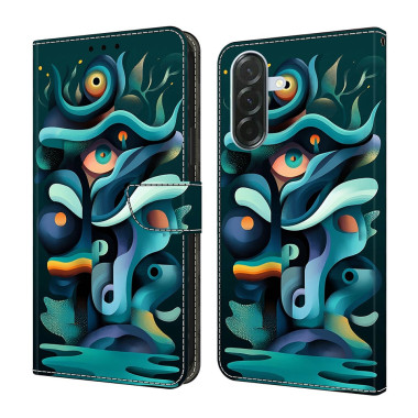 Housse Samsung Galaxy A37 Graffiti Green Shadow Portefeuille Support