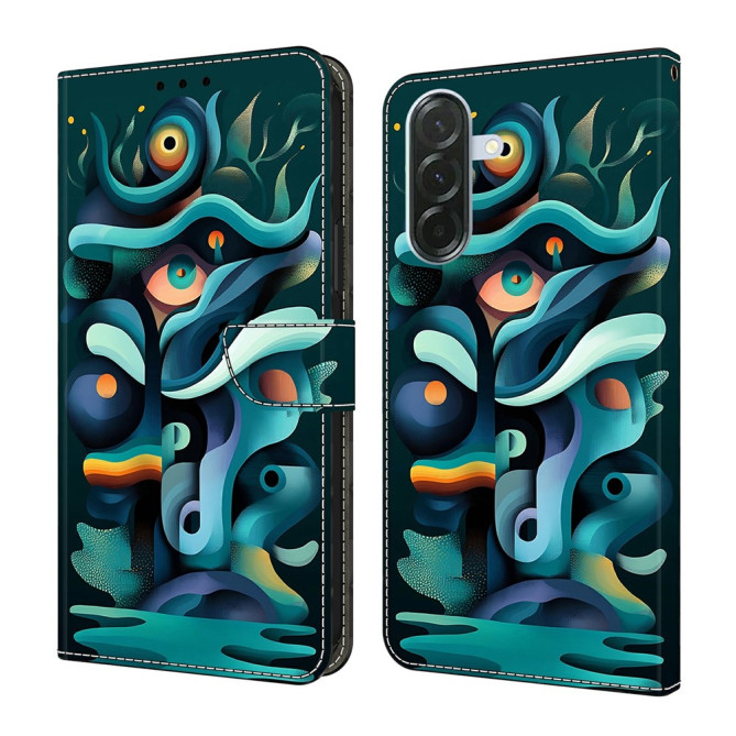 Housse Samsung Galaxy A37 Graffiti Green Shadow Portefeuille Support