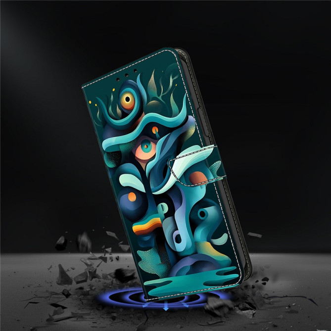 Housse Samsung Galaxy A37 Graffiti Green Shadow Portefeuille Support