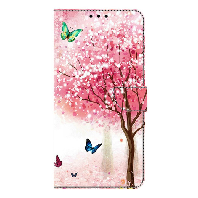 Housse Samsung Galaxy A37 Papillon Cerisier Portefeuille Support