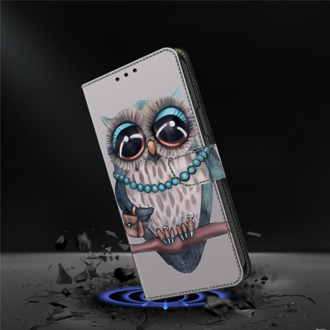 Housse Samsung Galaxy A37 Hibou Portefeuille Support BRIA