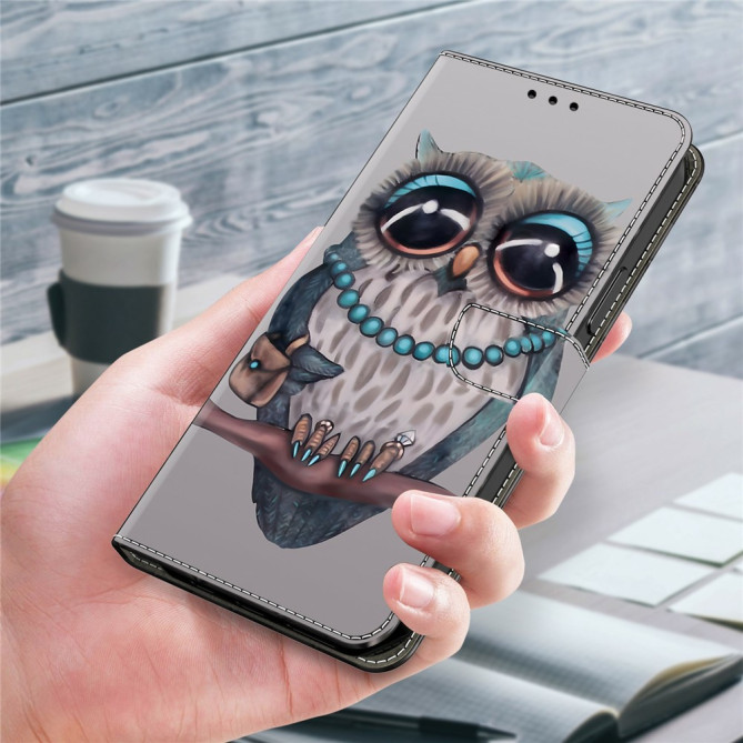 Housse Samsung Galaxy A37 Hibou Portefeuille Support BRIA